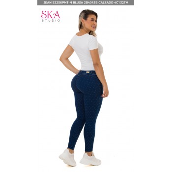 JEANS LEVANTACOLA BOTA TOBILLERO 52256PMT-N