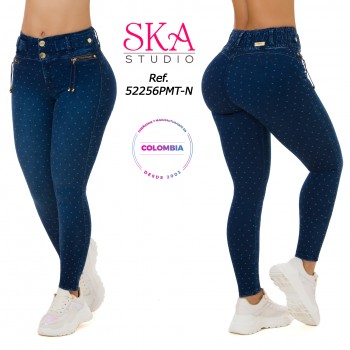 JEANS LEVANTACOLA BOTA TOBILLERO 52256PMT-N