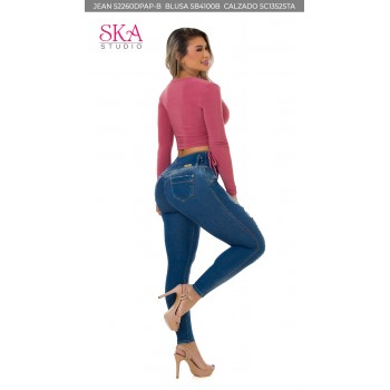 JEANS LEVANTACOLA BOTA PITILLO 52260DPAP-B