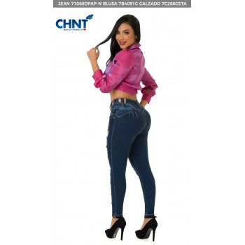 JEANS LEVANTACOLA BOTA PITILLO 71088DPAP-N