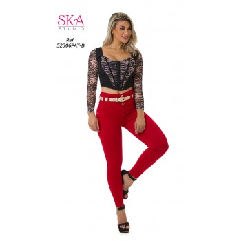 JEANS LEVANTACOLA BOTA TOBILLERO 52306PAT-B