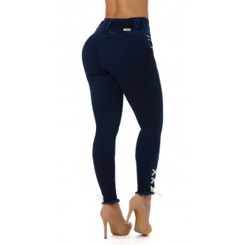 JEANS LEVANTACOLA BOTA TOBILLERO 52310DPAT-N